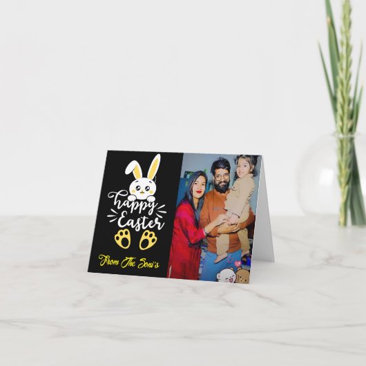 Gepersonaliseerde Happy Easter Greeting | Aangepas Feestdagen Kaart (Voorkant)