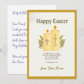 Gepersonaliseerde Happy Easter Greeting Feestdagenkaart (Voorkant / Achterkant)