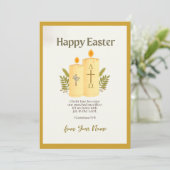 Gepersonaliseerde Happy Easter Greeting Feestdagenkaart (Staand voorkant)