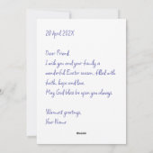 Gepersonaliseerde Happy Easter Greeting Feestdagenkaart (Achterkant)