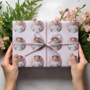Gepersonaliseerde Happy Easter Pastel Paarse Cadeaupapier