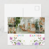 Gepersonaliseerde Happy Easter Photo Collage Brief Feestdagenkaart (Voorkant / Achterkant)