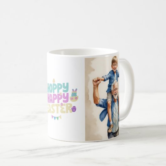 Gepersonaliseerde Happy Easter Photo Mok – Aangepa (Voorkant rechts)