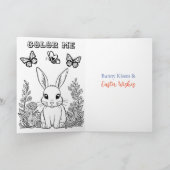 Gepersonaliseerde Happy Easter Plus kleurplaat Kaart (Binnen)