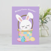 Gepersonaliseerde Happy Easter Schattigee Pastel P Kaart (Staand voorkant)