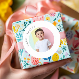 Gepersonaliseerde Happy Easter Sticker met foto