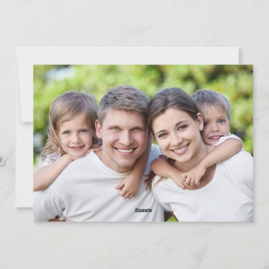 Gepersonaliseerde Happy Easter Waterverf Bunny Fot Feestdagenkaart (Achterkant)