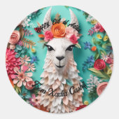 Gepersonaliseerde Happy Eid al Adha Ronde Sticker (Voorkant)