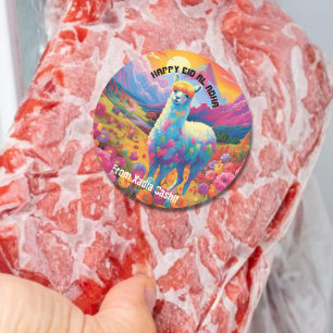 Gepersonaliseerde Happy Eid al Adha Ronde Sticker
