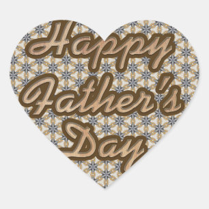 Gepersonaliseerde Happy Fathers Day Heart Hart Sticker