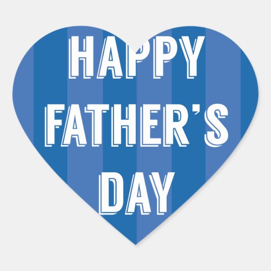 Gepersonaliseerde Happy Fathers Day Heart Sticker (Voorkant)