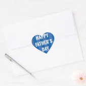 Gepersonaliseerde Happy Fathers Day Heart Sticker (Envelop)