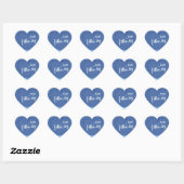 Gepersonaliseerde Happy Fathers Day Heart Sticker (Vel)