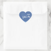 Gepersonaliseerde Happy Fathers Day Heart Sticker (Tas)