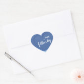 Gepersonaliseerde Happy Fathers Day Heart Sticker (Envelop)