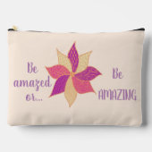 Gepersonaliseerde Happy Flower Accessoire Pouch Etui (Voorkant)