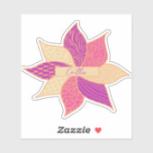 Gepersonaliseerde Happy Flower Name Sticker (Vel)