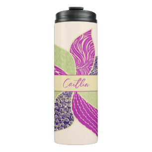Gepersonaliseerde Happy Flower Thermal Tumbler Thermosbeker