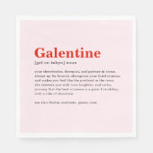 Gepersonaliseerde Happy Galentine's Day Party serv Servet (Voorkant)