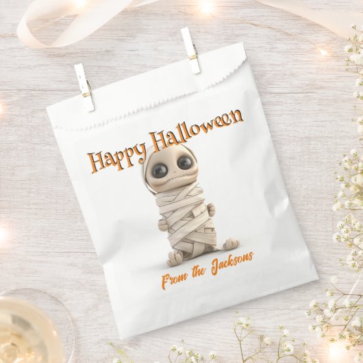GEPERSONALISEERDE Happy Halloween | BIG EYE MUMMY Bedankzakje (Geknipt)