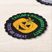 Gepersonaliseerde Happy Halloween DisposableCoaste Kartonnen Onderzetters (Gekanteld)