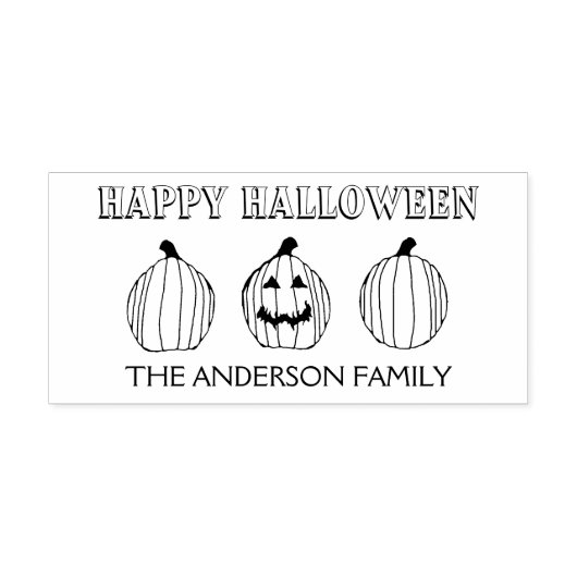 Gepersonaliseerde Happy Halloween Ink Stempels (Design)