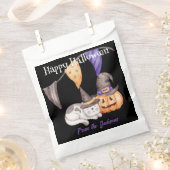 Gepersonaliseerde Happy Halloween | KAT EN POMPOEN Bedankzakje (Geknipt)
