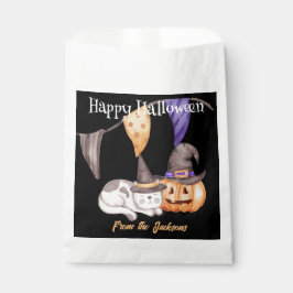 Gepersonaliseerde Happy Halloween | KAT EN POMPOEN Bedankzakje