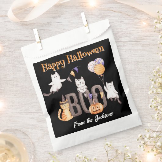Gepersonaliseerde Happy Halloween | KITTENS & BOEK Bedankzakje (Geknipt)