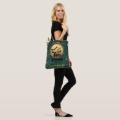 Gepersonaliseerde Happy Halloween met Green Moonli Tote Bag (Op model)