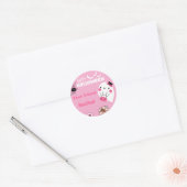 Gepersonaliseerde Happy Halloween met Schattigee G Ronde Sticker (Envelop)