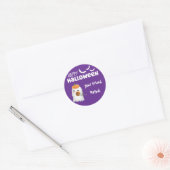 Gepersonaliseerde Happy Halloween met Schattigee G Ronde Sticker (Envelop)