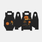 Gepersonaliseerde Happy Halloween Pumpkin Treats P Bedankdoosjes (Uitgevouwen)