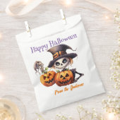 Gepersonaliseerde Happy Halloween | SKELET EN POMP Bedankzakje (Geknipt)