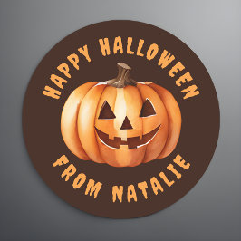 Gepersonaliseerde Happy Halloween Sticker