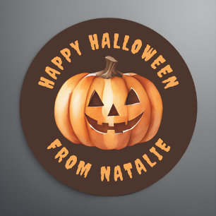 Gepersonaliseerde Happy Halloween Sticker