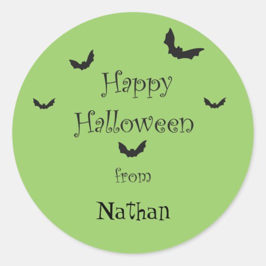 Gepersonaliseerde Happy Halloween Stickers (Voorkant)