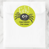 Gepersonaliseerde Happy Hallowen Spider Ronde Stic Sticker (Tas)