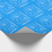 Gepersonaliseerde Happy Hanukkah Fun Snowman Cadeaupapier (Hoek)