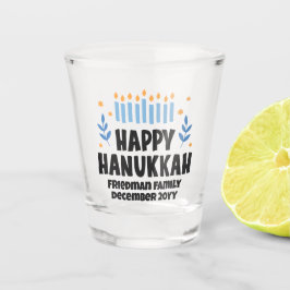 Gepersonaliseerde Happy Hanukkah Party-gunst Shot Glas
