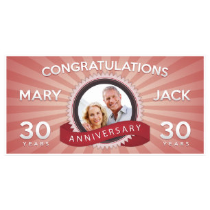 Gepersonaliseerde Happy Jubileum Banner met Foto