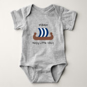 Gepersonaliseerde Happy Little Viking Romper (Voorkant)