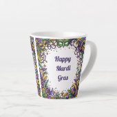 Gepersonaliseerde Happy Mardi Gras Coffee Mok (Rechterhoek)