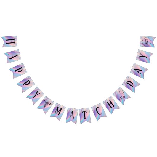 Gepersonaliseerde Happy Match Day 2025 Residency D Vlaggetjes (Alle)
