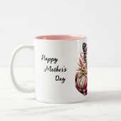 Gepersonaliseerde Happy Moederdag Butterfly Tweekleurige Koffiemok (Links)