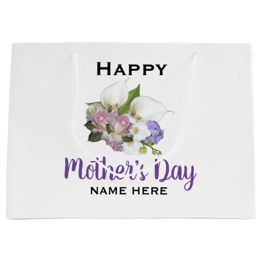 Gepersonaliseerde Happy Moederdag Cadeautas (Voorkant)