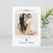 Gepersonaliseerde Happy Moederdag Kaart met Foto (Staand voorkant)
