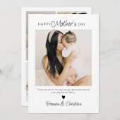 Gepersonaliseerde Happy Moederdag Kaart met Foto (Voorkant / Achterkant)