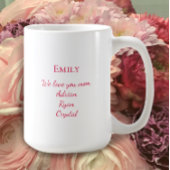 Gepersonaliseerde Happy Moederdag Waterverf Rozen Koffiemok