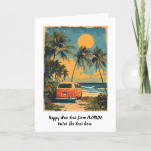 Gepersonaliseerde Happy New Year van Florida kaart